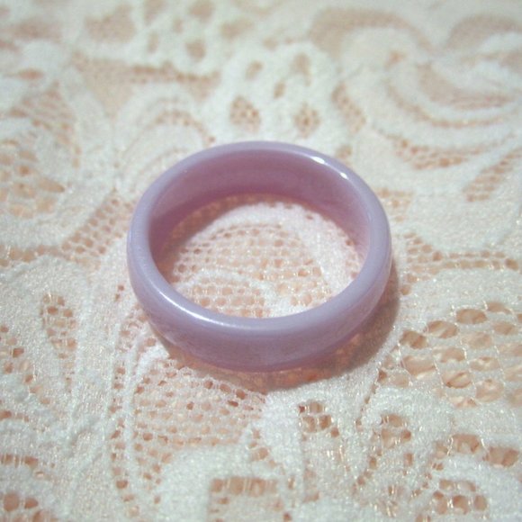 Ceramic Ring Pastel Purple *SIZE 8* Wedding Promise Engagement - Picture 3 of 4